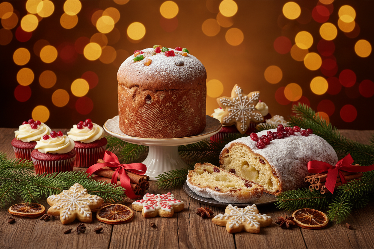 Pastelería navideña premium - postres festivos elegantes